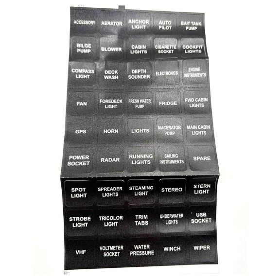 Illuminated Rocker Switch Panel with Breakers - 4-Gang, 12V DC image number 1