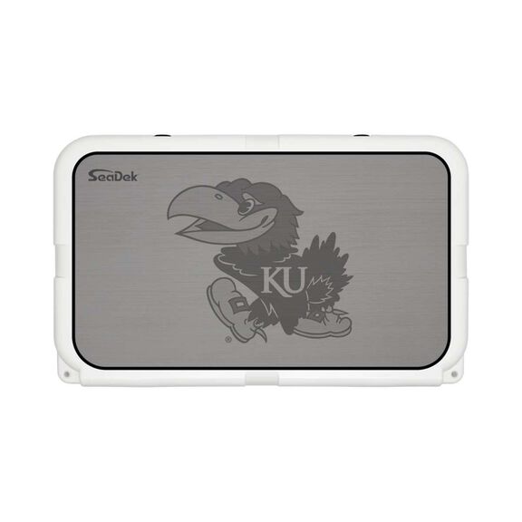 SeaDek Cooler Pad - Collegiate Collection - Fits YETI Tundra 45 - Storm Gray / Black, University of Kansas image number 0