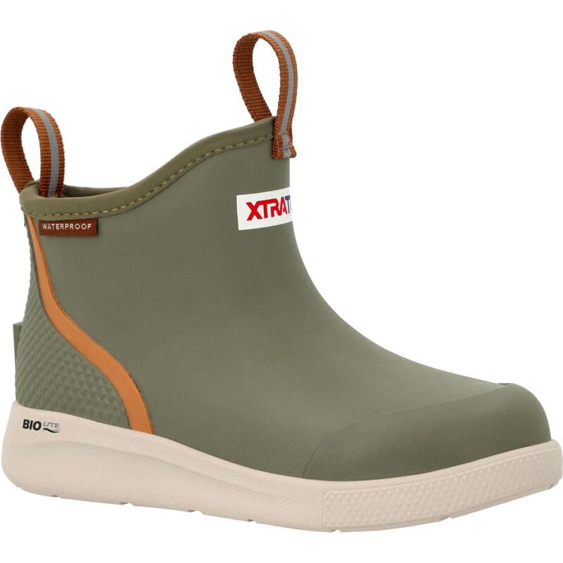 Xtratuf Kids' Ankle Deck Sport Boots, in Olive, Size 7 | by West Marine