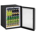 24" Stainless ADA Compliant Glass Door Refrigerator, With Lock image number 1