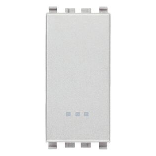 Vimar Eikon 1P 20AX 2-Way Switch, Lightable, Replaceable Button, Next (Silver)