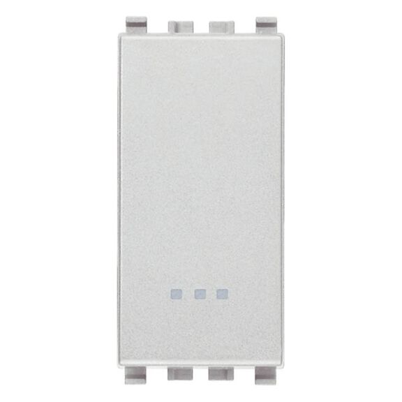 Vimar Eikon 1P 20AX 2-Way Switch, Lightable, Replaceable Button, Next (Silver) image number 0