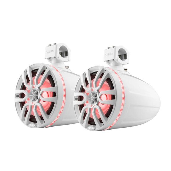 HYDRO 8" Marine Tower Speakers with Integrated RGB LED Lights, 375 Watts, White image number 3