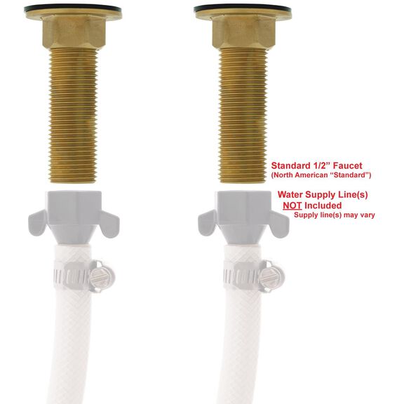 Trinidad Folding Faucet, Hot/Cold Mixer, Angled Spout, Chrome image number 7