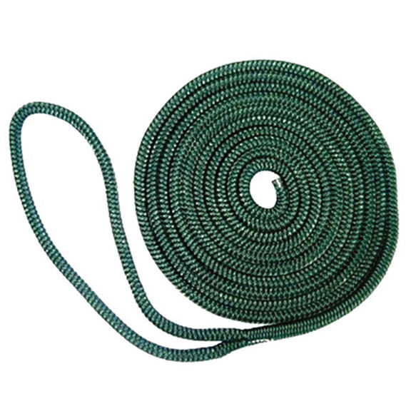 5/8" X 50' Nylon Double Braid Dock Line, Hunter Green image number 0