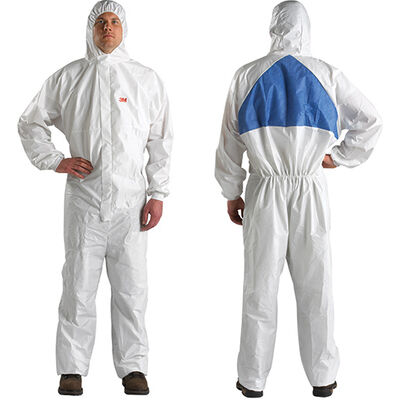 Disposable Protective Coverall Safety Work Suit with Hood, XXX-Large, 25-Pack
