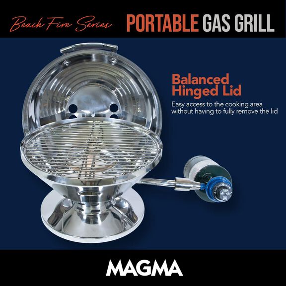 15" Beach Fire Gas Grill, Midnight Blue image number 4