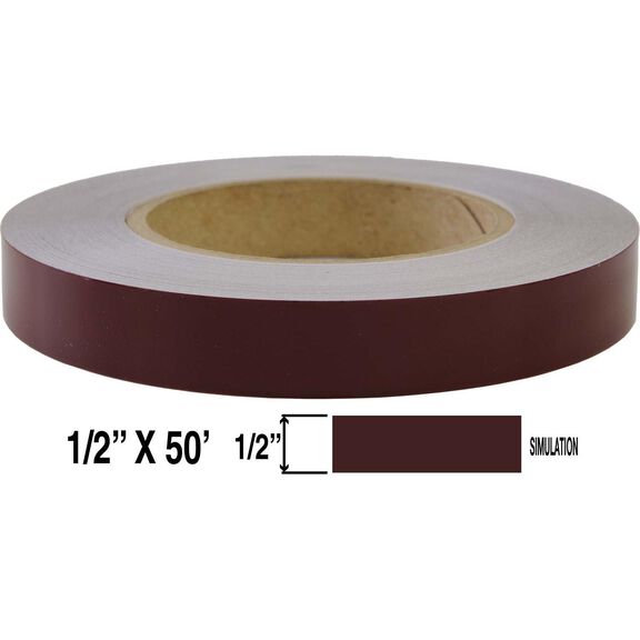 Premium 1/2" X 50' Single Pinstripe - Burgundy image number 3