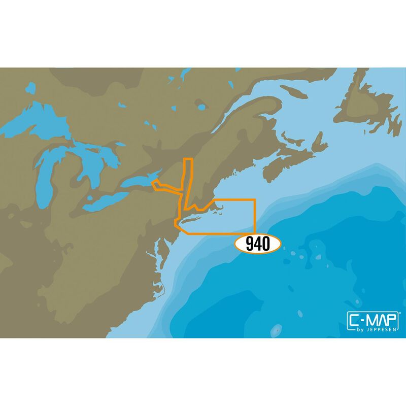 NA-M940 Cape Cod Long Island and Hudson River C-MAP MAX Chart C-Card image number 0