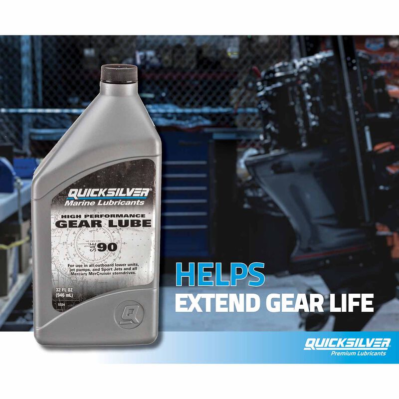 Quicksilver High Performance 90W Gear Lube, 2.5 Gallons image number 5