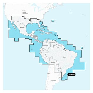 Navionics Vision+ SA004L Mexico, Caribbean to Brazil Electronic Chart