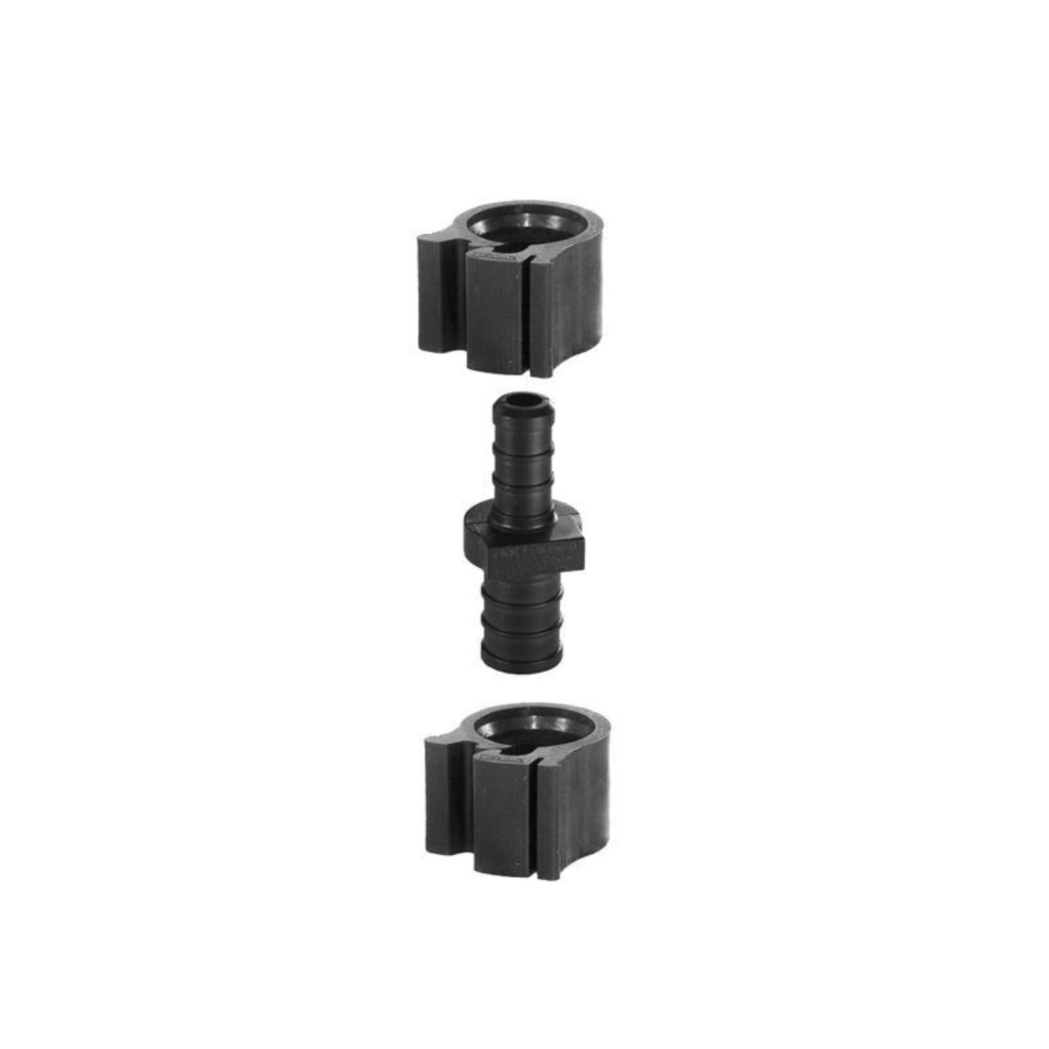 PEXlock Coupling 1/2" barb x 3/8" Barb reducing coupling