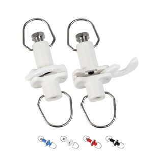 BLUEWING Progressively Tunable Premium Outrigger Release Clip, White, 2pcs