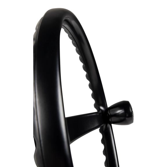 13 1/2" Black Cast Stainless Steel Steering Wheel image number 2