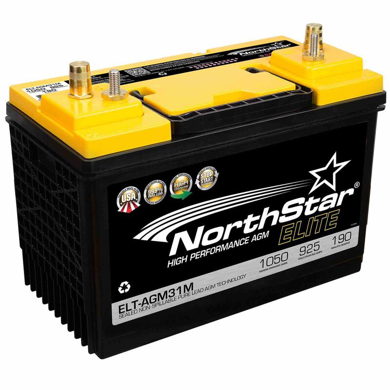 NORTHSTAR BATTERY Elite High Performance Pure Lead 31M AGM Battery with SAE/Threaded Terminals