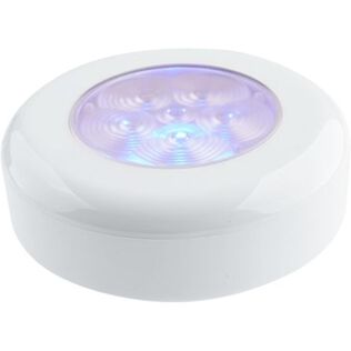 SEAFLO 3" Round LED Ceiling Courtesy Light - Blue LED, Polycarbonate Housing, 12V