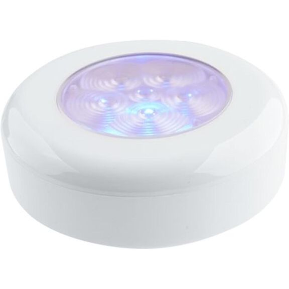 SEAFLO 3" Round LED Ceiling Courtesy Light - Blue LED, Polycarbonate Housing, 12V image number 0