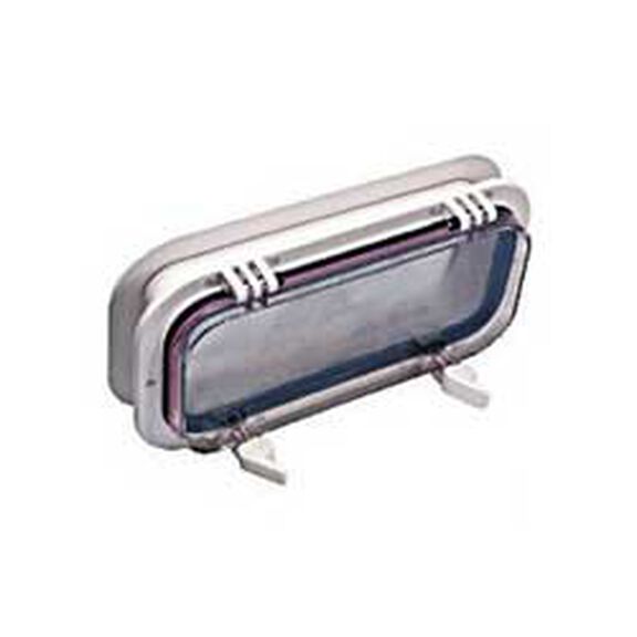 4" x 10" Portlight, White, Clear Lens image number 0