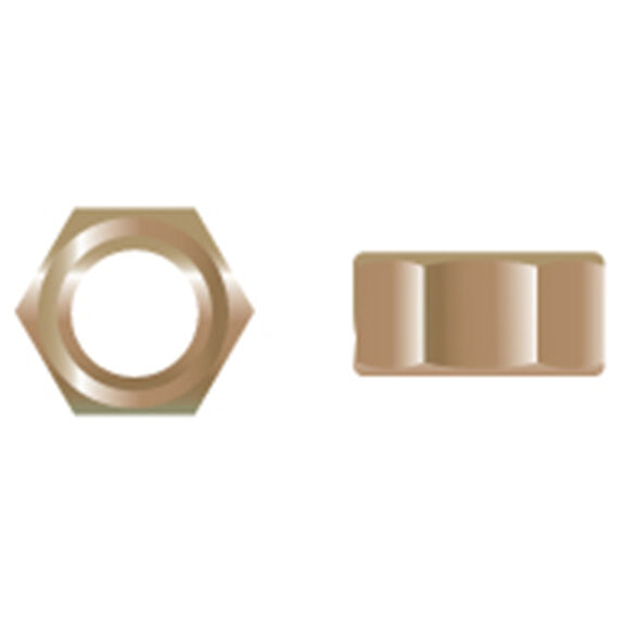 3/8-16 Silicon Bronze Hex Nuts, 100-Pack image number 0