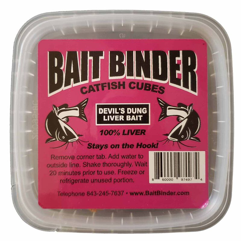 COASTAL BAITS 2 oz. Bait Binder Catfish Cubes Liver Bait, Devil's Dung