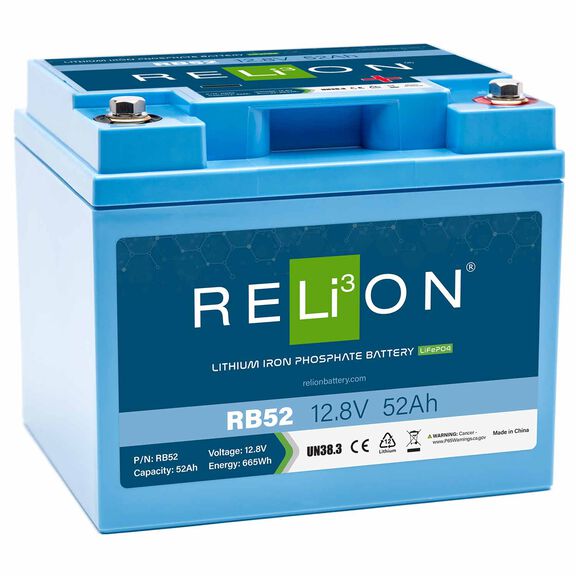 RB52 Lithium Iron Phosphate Deep Cycle Battery, 12.8V, 52Ah image number 0