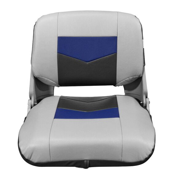 3309-1880 Pro Angler Tour Series Fold Down Boat Seat - Marble / Blueberry / Charcoal image number 1