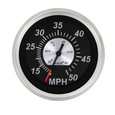 Black Sterling Series Speedometer, 50 mph
