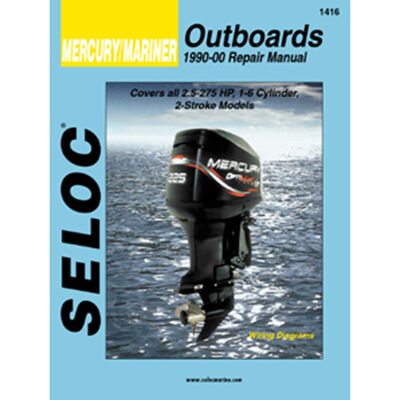 Repair Manual - Mercury/Mariner Outboards, 1990-2000, All 2-stroke engines, 2.5-275HP