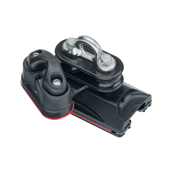 22 mm Small Boat High-Load Traveler Car with Pivoting Sheaves and Cam Cleat image number 0