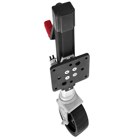 1800 lb. Warrior Marine Trailer Jack, Side Wind, Bolt-On Swivel Plate, with Wheel image number 6