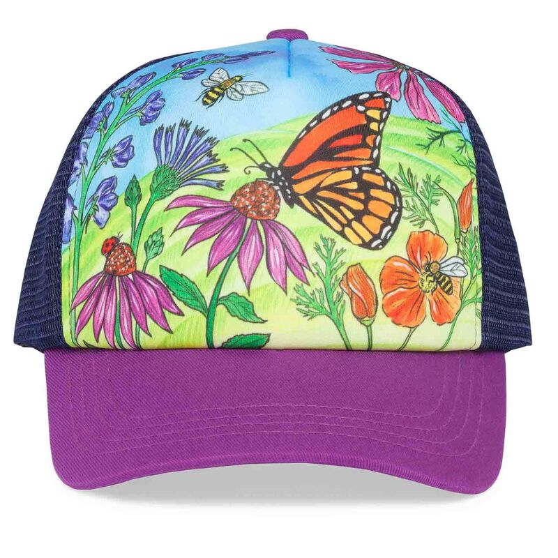 Kids Butterfly & Bees Trucker Hat image number 1