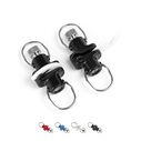 BLUEWING Zirconia Outrigger and Flat Line Release Clip Black 2pcs image number 0