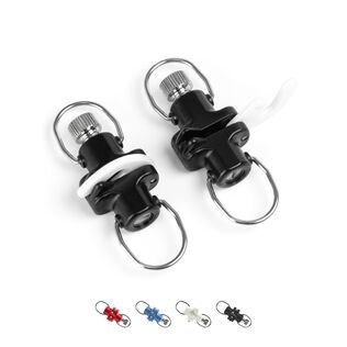 BLUEWING Zirconia Outrigger and Flat Line Release Clip Black 2pcs