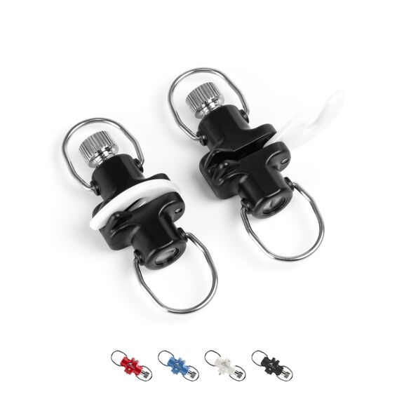 BLUEWING Zirconia Outrigger and Flat Line Release Clip Black 2pcs image number 0