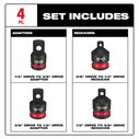 SHOCKWAVE&trade; Impact Duty&trade; 1/4"-1/2" Drive Adapter Set image number 1