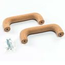 3-5/8" Teak Handle Drawer Pull image number 3