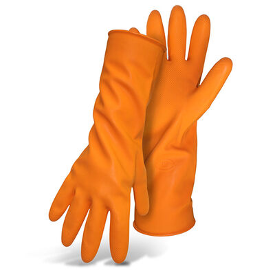 Orange Flock Lined Gloves