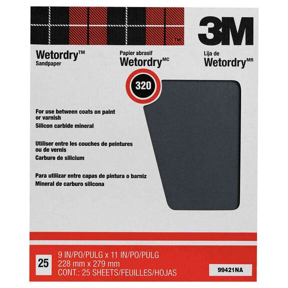 Pro-Pak&trade; Wetordry&trade; Sanding Sheets, 320A grit image number 0