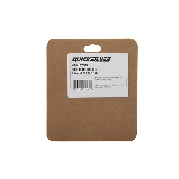 Quicksilver 8M0162529 Exhaust End Cap Riser Gasket, Chrysler Inboard image number 0