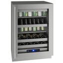 24" 5 Class Stainless Beverage Center with Lock, Right Hinge image number 0