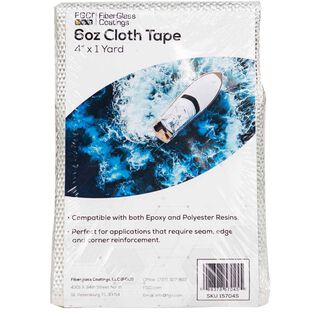 6 oz 4" Fiberglass Cloth Tape 1-Yard Pack