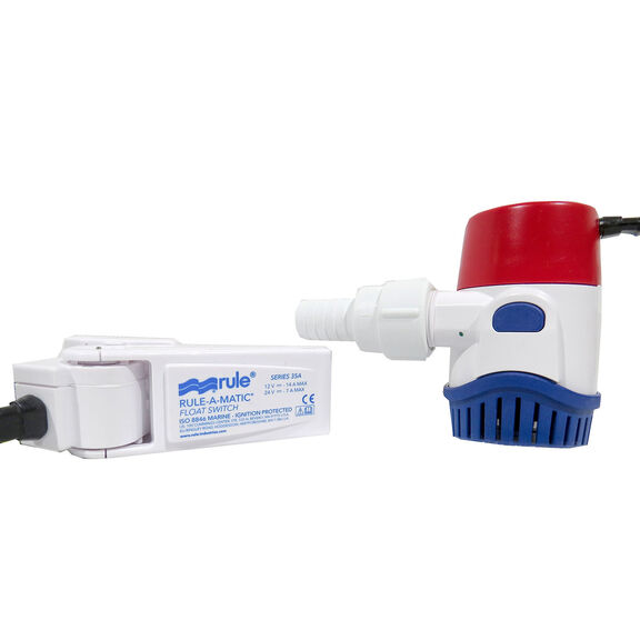 360 GPH Bilge Pump Kit with Rule-A-Matic Non Mercury Float Switch image number 0