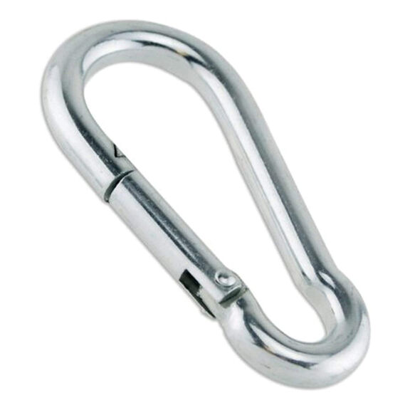 5/16" x 3 1/4" Zinc Plated Steel Carabiner Snap Hook image number 0