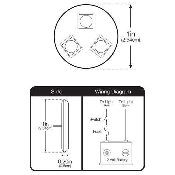 1" Mini Stick-On LED Light, White, 2-Pack image number 2