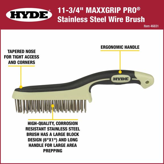 MaxxGrip Pro Wire Brush 11 3/4'' Wire Brush image number 1