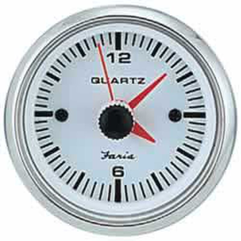 Chesapeake White SS Series Clock, Quartz, Analog image number 0