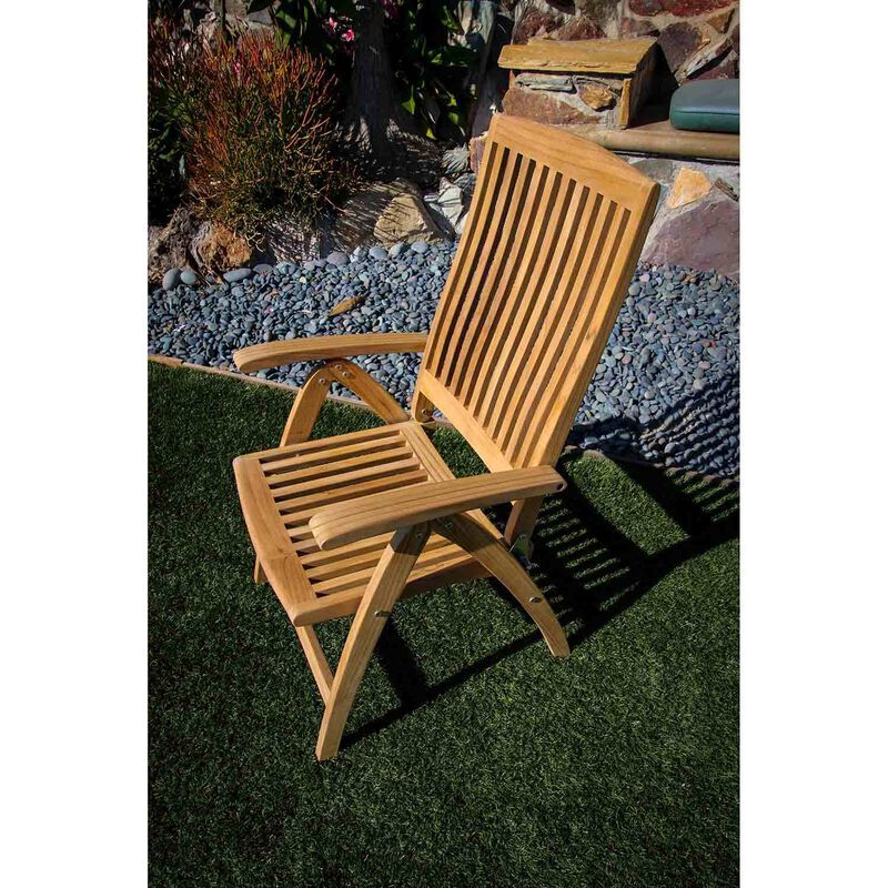 Weatherly Teak Folding Deck Chair image number 2