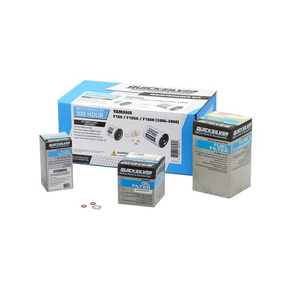 Quicksilver 8M0222281 100 Hour Maintenance Kit, Yamaha F150/F150A/F150B image number 0