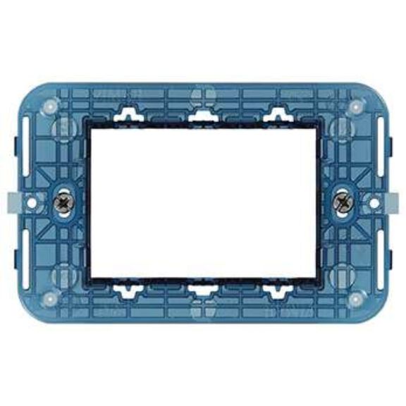 Vimar Arke 3-Module Mounting Frame with Screws for 3-Module Back Box image number 0