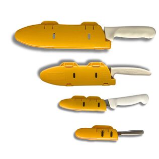 Blade Guard&reg;  4-Pack Knife Edge Protectors & Blade Covers, 4", 6", 8", 10", Yellow